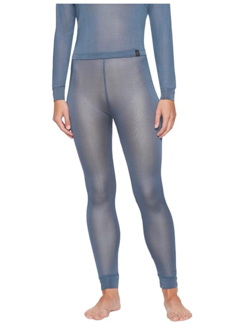 Sheer Blue Thermal Leggings - Picture 1 of 4